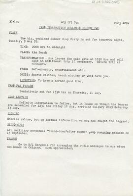 Document: 30 Wing Camp Information Bulletin