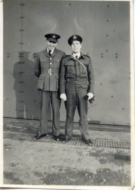 Photo: RCAF Airmen in Front of Military Vessel