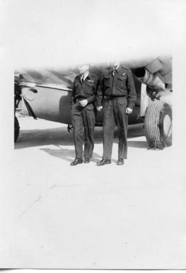 Photo: Two RCAF Servicemen with Aircraft