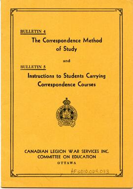 Document: Correspondence Courses Booklet