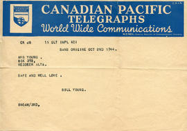 Document: Telegraph to Mrs Young