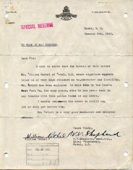 Document: Police Report and Career Record - Front