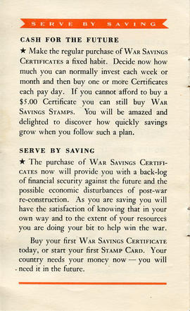 Document: War Savings Certificate Pamphlet - Page 5