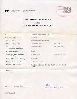 Document: Statement of Service