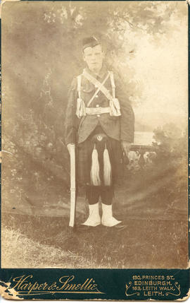 Photo: Young Man in Highlander Uniform