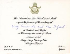 Document: Australian Air Attache Invitation