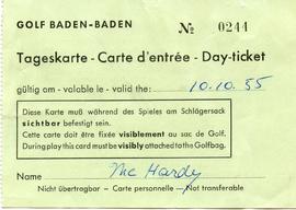 Document: Golf Ticket