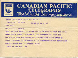 Document: Chief of Air Staff Telegram - May 20, 1942