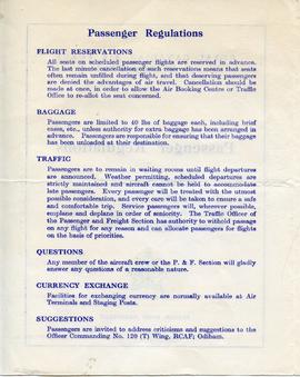 Document: Passenger Regulations Booklet 1