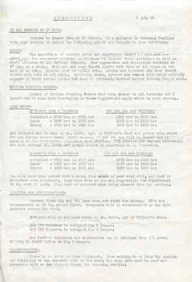 Document: 17 Wing Summer Camp Memorandum - Page 1