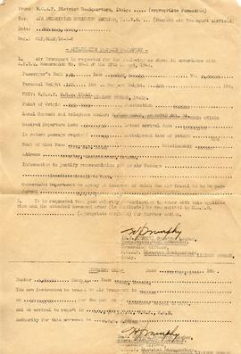 Document: Application for Air Transport