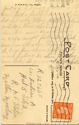 Document: Ludlow Postcard - Back