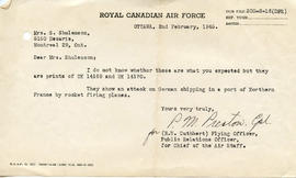 Document: Letter from RCAF Public Relations Office