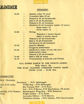 Document: RCAF Sports Day Programme - Page 2