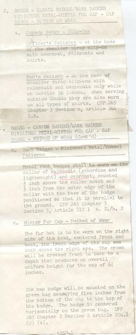 Document: Dress Information