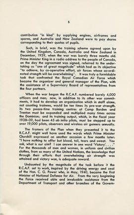 Booklet: The British Commonwealth Air Training Plan 1939-1945 (AF2012.034.007 PAGE 5)