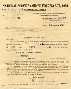 Document: Enlistment Notice