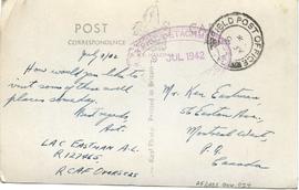 Document: Bexhill Postcard - Back