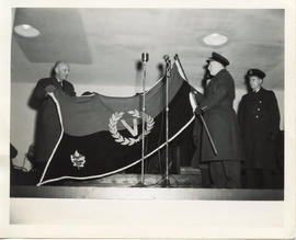 Photo: Victory Bond Flag Unfurling