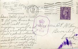 Document: Postcard - Back
