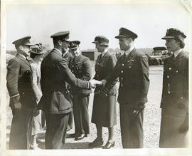 Photo: King George VI and the Queen Mother Greet RCAF Officers