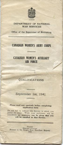 Document: Women's Division Qualification Pamphlet - Cover