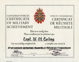 Document: Certificate of Military Achievement