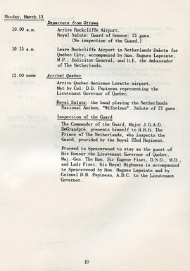 Programme: Visit of his Royal Highness The Prince of The Netherlands (AF2012.034.022 PAGE 10)