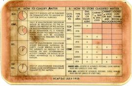 Document: Classified Matter Card - 1