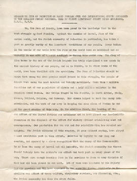 Document: Sydney Shulemson Speech - Page 1