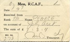 Document: Mess Ticket