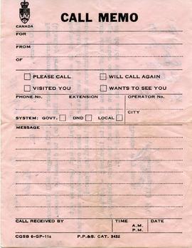 Document: Call Memo - Front