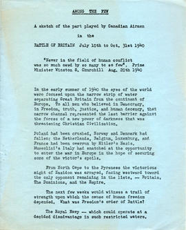 Booklet: Among the Few (AF2012.034.011 PAGE 1)