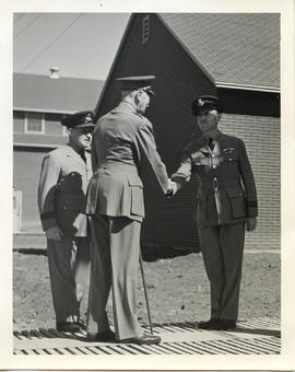 Photo: Earl of Athlone Shaking Hands with Squadron Leader