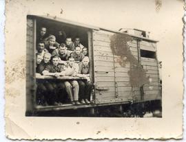 Photo: Servicemen in Train