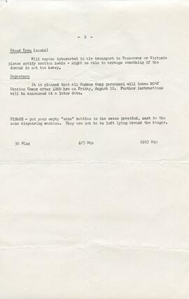 Document: 30 Wing Camp Information Bulletin - Page 2