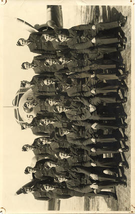 Photo: RCAF Cadets in front of Avro Anson - Front