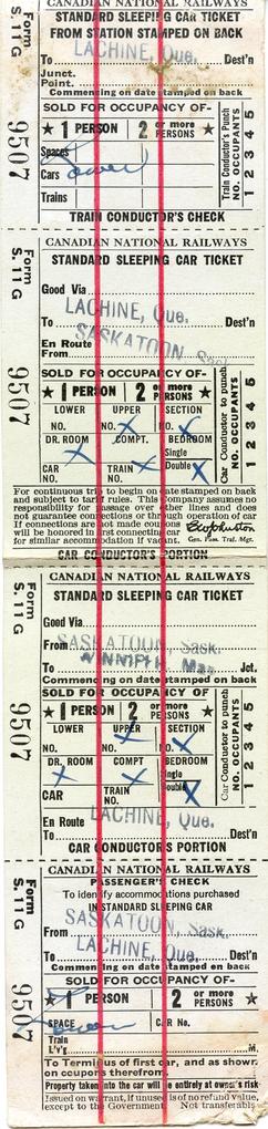 Document: Canadian National Railway Tickets