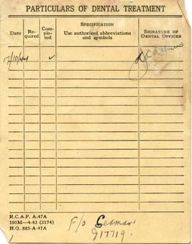 Document: Dental Treatment